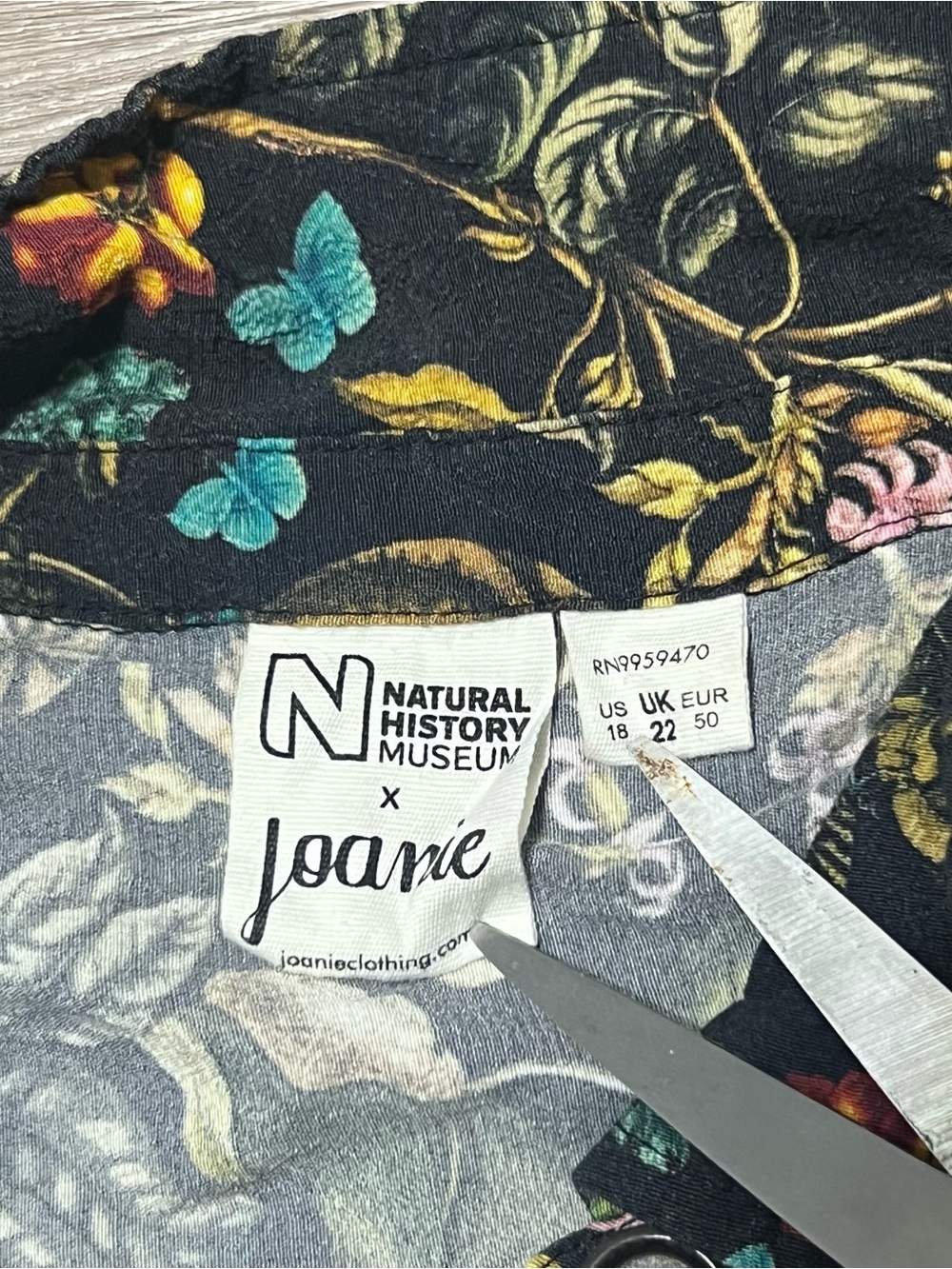 Natural History Museum x Joanie 18 Shirt Dress Meronti Flora & Fauna Print Belt - Picture 4 of 9